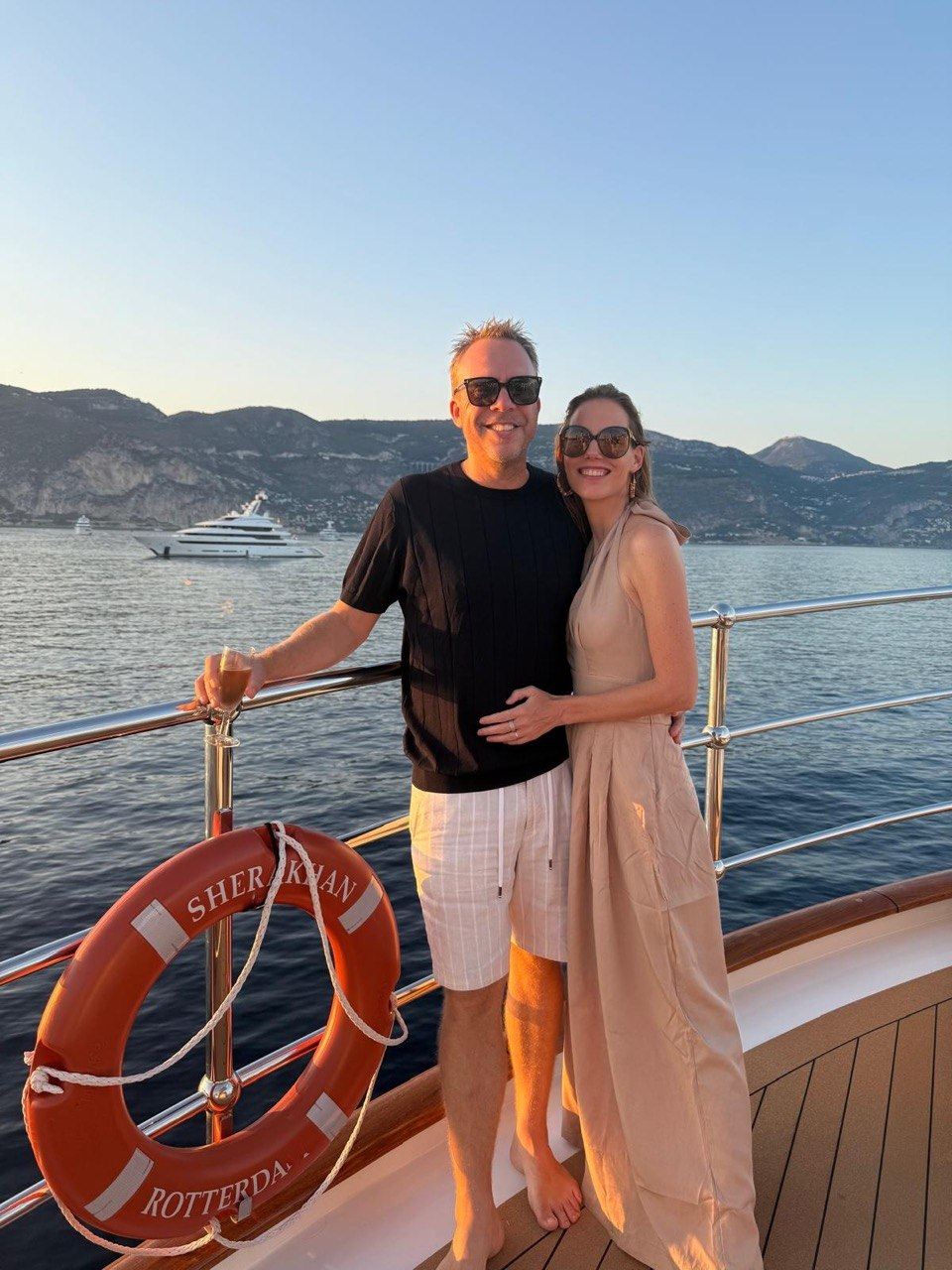 Pauliene and Luuk on the water